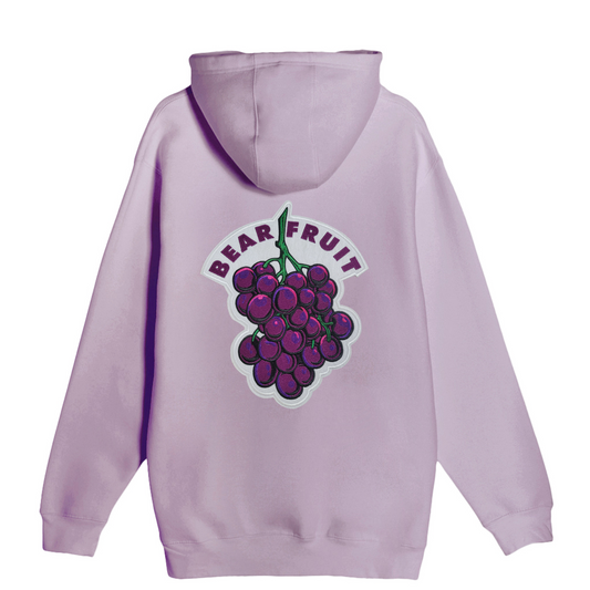 Bear Fruit Grape Patch Heavyweight Hoodie - Lavender