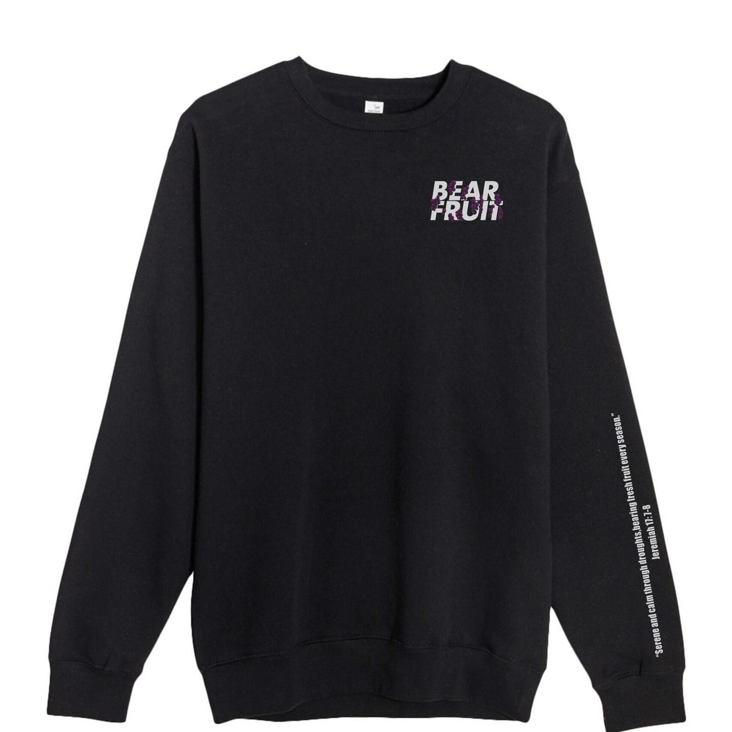 Bear Fruit Grape Premium Crewneck Sweatshirt - Black