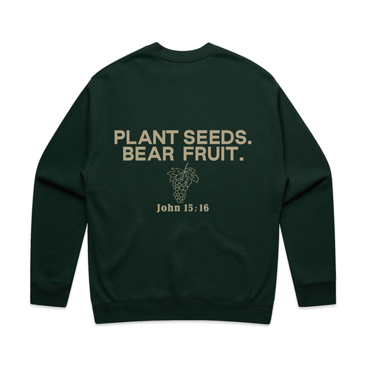 Plant Seeds Crewneck Sweatshirt - Dark Green
