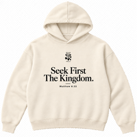 Thumbnail for Seek First the Kingdom Hoodie - Ecru