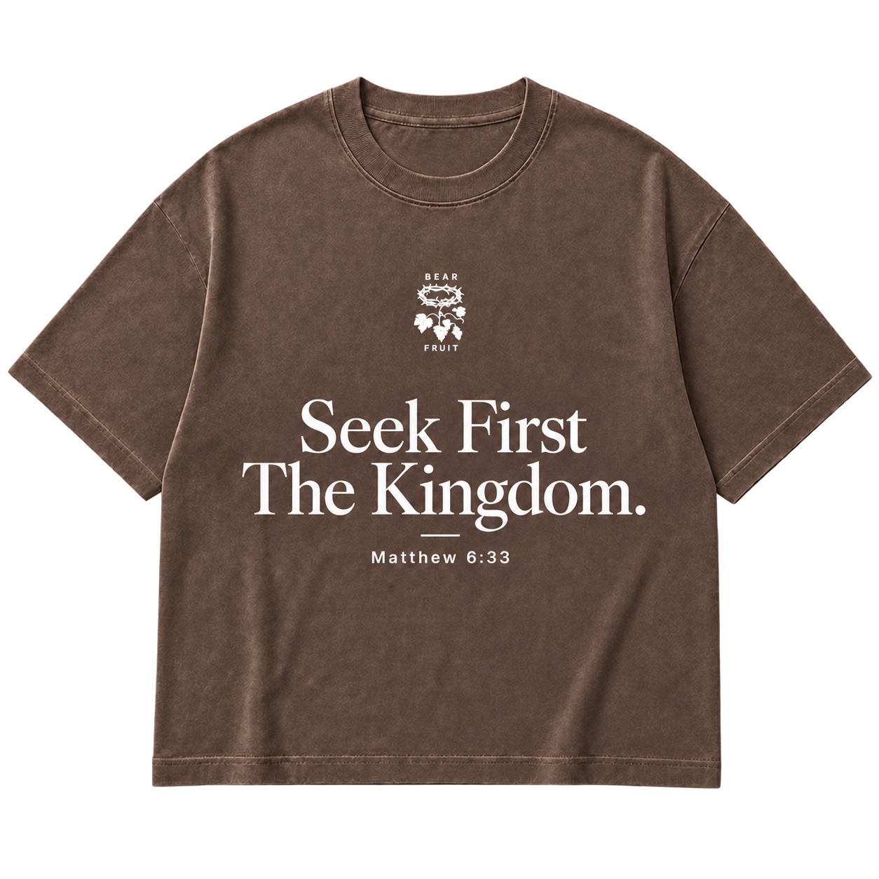 Seek First the Kingdom T-Shirt - Faded Brown